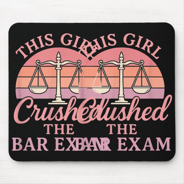 Mousepad This Girl Ped Bar Exam Funny Law Student Lawyer Gi (Frente)