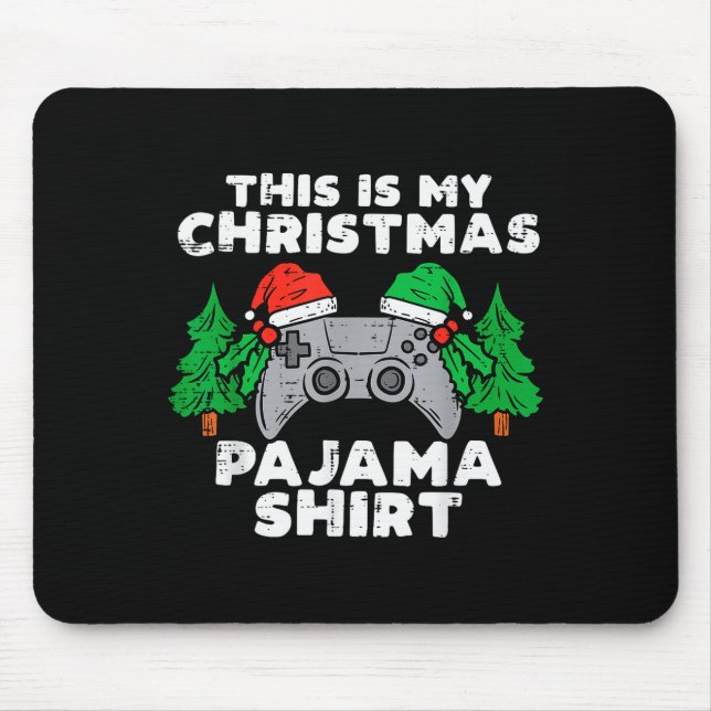 Mousepad This Is My Christmas Pajama Shirt Video Games Boys (Frente)