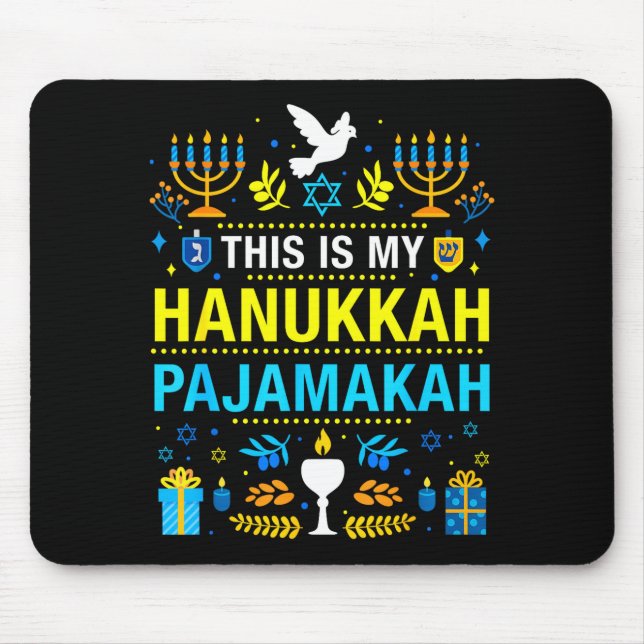 Mousepad This Is My Hanukkah Pajamakah For Jewish Christmas (Frente)