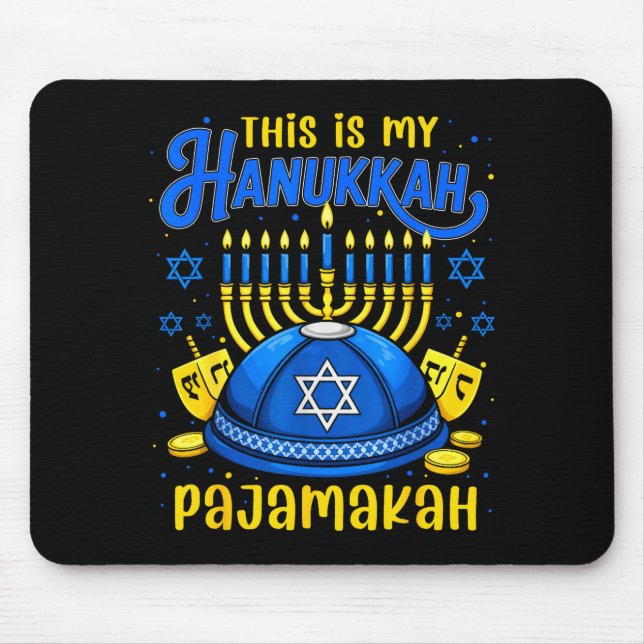 Mousepad This Is My Hanukkah Pajamakah For Jewish Christmas (Frente)