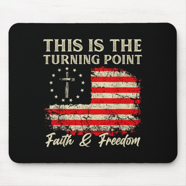 Mousepad This Is The Turning Int Patriotic Christian Faith  (Frente)