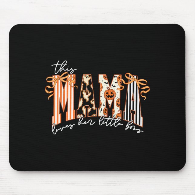 Mousepad This Mama Loves Her Boos Cute Soky Halloween Mama  (Frente)