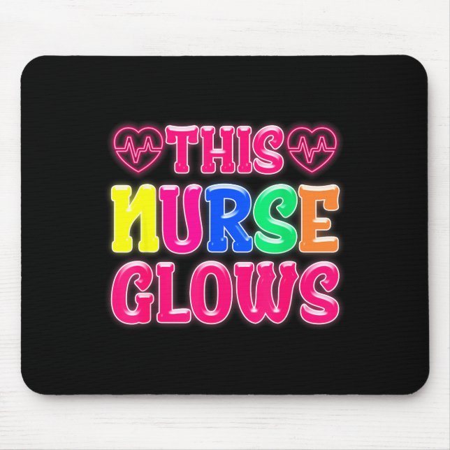 Mousepad This Nurse Glows Nursing Glow Retro  (Frente)
