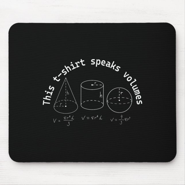 Mousepad This Speaks Volumes Funny Maths Science Geeky Pun  (Frente)