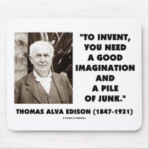 Mousepad Thomas Edison para inventar a pilha da imaginaçã