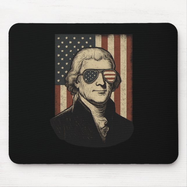 Mousepad Thomas Jefferson 4° Dia Da Independência De Julho  (Frente)