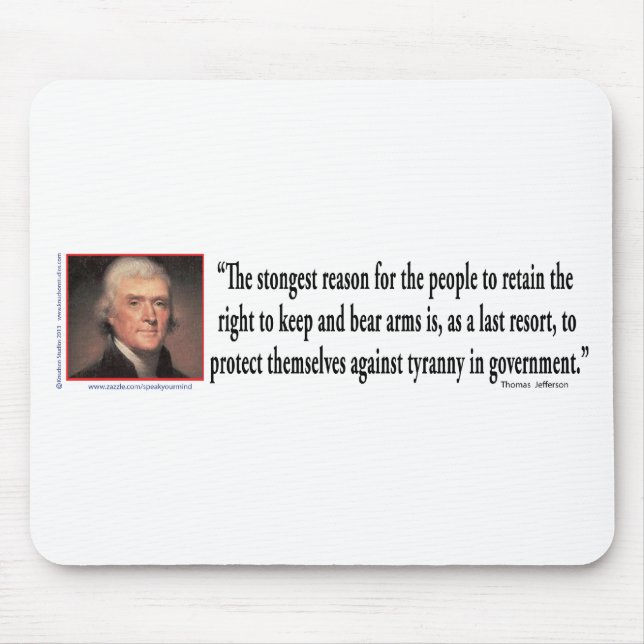 Mousepad Thomas Jefferson No Controle De Armas (Frente)