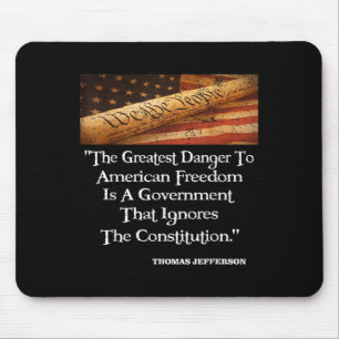 Mousepad Thomas Jefferson O Maior Perigo Para A Liberdade Q