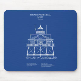 Mousepad Thomas Point Shoal Lighthouse - Maryland - AD