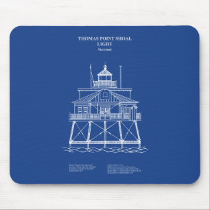 Mousepad Thomas Point Shoal Lighthouse - Maryland - AD