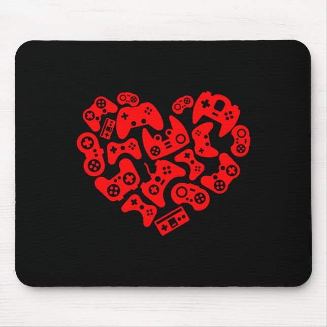 Mousepad Threadrock Video Game Player Heart Of Controllers  (Frente)