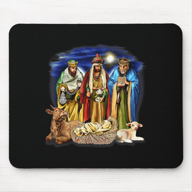 Mousepad Three Kings Shirt Nativity Scene Shirt Christmas S (Frente)