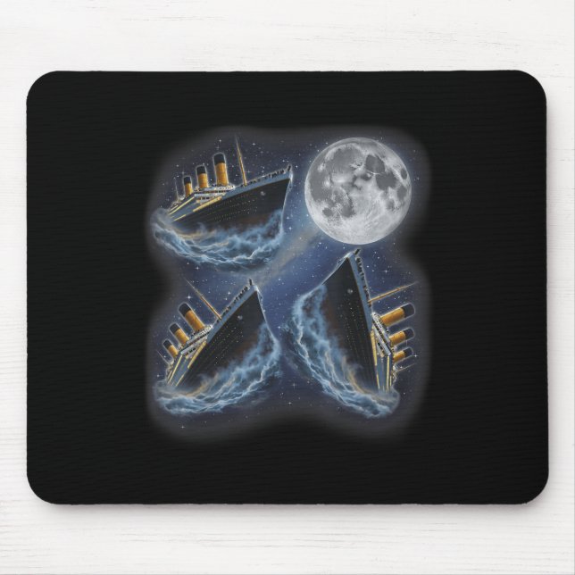Mousepad Three Rms Titanic Moon 3 Howling At Moon Funny Wei (Frente)