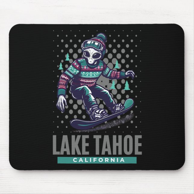 Mousepad Thrills Cósmicos - Snowboard Alienígena No Lago Ta (Frente)