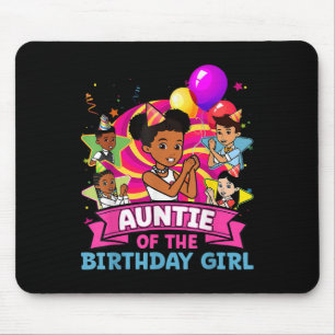 Mousepad Tia A Menina Aniversariante Boneca Rosa Família De