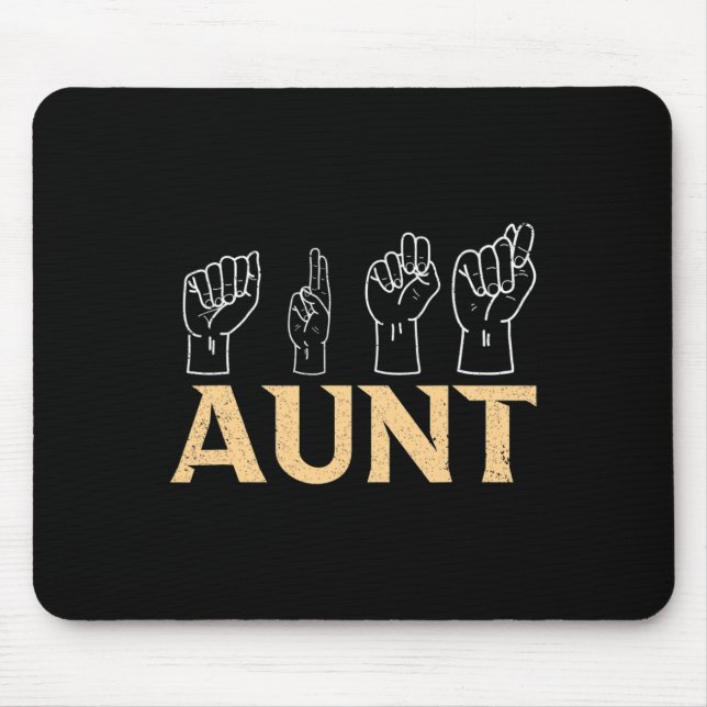 Mousepad Tia ASL American Sign Language Interpreter Surdo A (Frente)