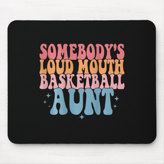 Mousepad Tia Basketb de Boca Larga de Alguém Bonito (Frente)
