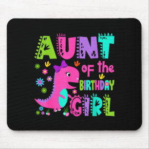 Mousepad Tia da aniversariante saurus rex dinossauro