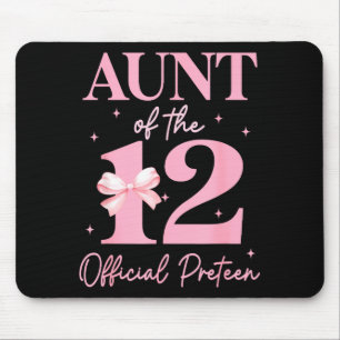 Mousepad Tia da menina de 12 anos de idade no aniversário o