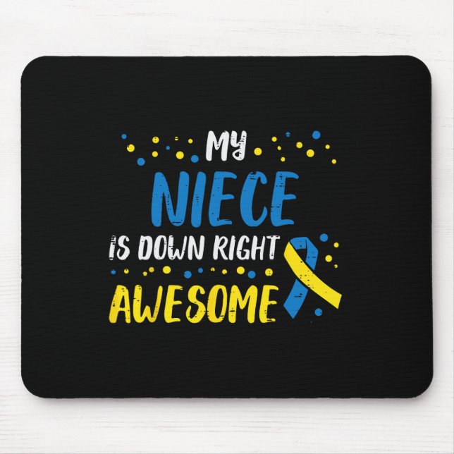 Mousepad Tia de conscientização sobre síndrome de Down incr (Frente)