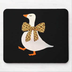 Mousepad Tia do Ganso Fofo Arco de Leopardo Amante de Anima