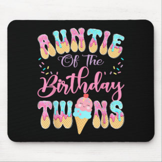 Mousepad Tia Dos Gêmeos De Aniversário Doce Gotejamento De