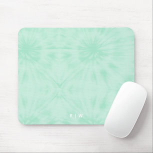 Mousepad Tia Dye Monograma verde da "Pastel Mint"