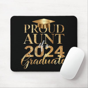 Mousepad Tia Orgulhosa da Turma de 2024 Graduada