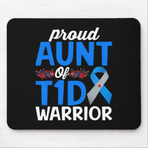 Mousepad Tia Orgulhosa de Guerreiro Sobrevivente T1d Consci