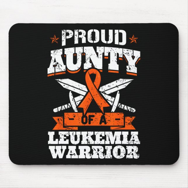 Mousepad Tia Orgulhosa De Um Guerreiro De Leucemia Tia Awar (Frente)