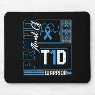 Mousepad Tia Orgulhosa Do Guerreiro T1d Awarenes Da Diabete