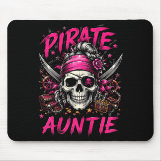 Mousepad Tia pirata da família engraçada crânio Jolly Roger