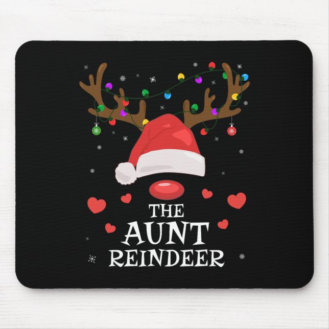 Mousepad Tia Reindeer Família Coincidindo Natal Tia Aun (Frente)