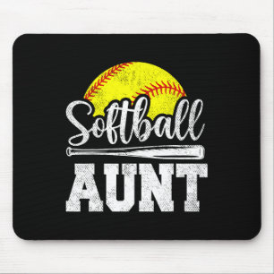 Mousepad Tia Softll Player Game Day Dia de as mães Gi