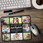 Mousepad Tia Te Ama Foto Collage Black<br><div class="desc">Dê à melhor tia um mouse preto personalizado com uma colagem de 8 fotos de suas sobrinhas,  sobrinhos,  outros membros da família,  animais de estimação,  etc.,  seus nomes,  "Nós te amamos" ou "Eu te amo" e se ela é chamada de "tia",  "tia",  "Tia",  etc.</div>