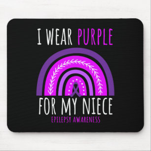 Mousepad Tia Tio Eu Visto Roxo Para Minha sobrinha Epilepsi