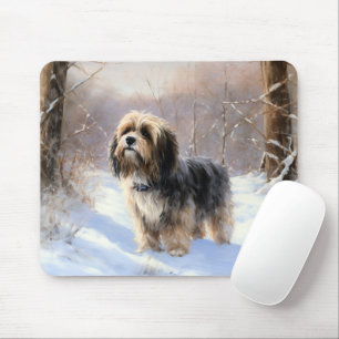Mousepad Tibetan Terrier Deixe Nevar Natal