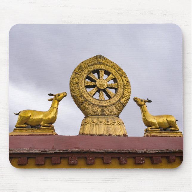 Mousepad Tibete, Lhasa - Roda Dharma no templo Jokhang (Frente)