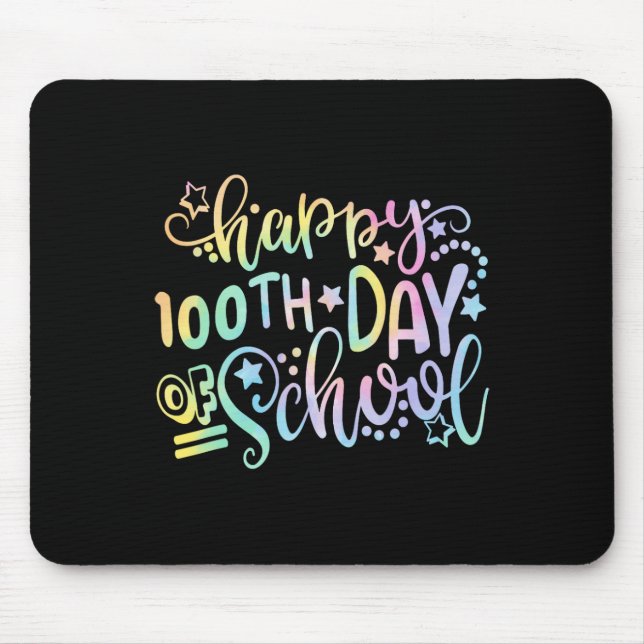 Mousepad Tie Dye Happy 100º Dia de Professores (Frente)