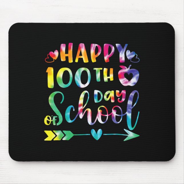 Mousepad Tie Dye Happy 100º Dia de Professores (Frente)