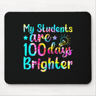 Mousepad Tie Dye Meus Estudantes São 100 Dias Mais Brilhant
