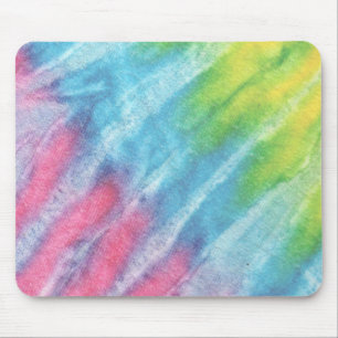 Mousepad Tie Dye Modern Pink Teal Green Boho