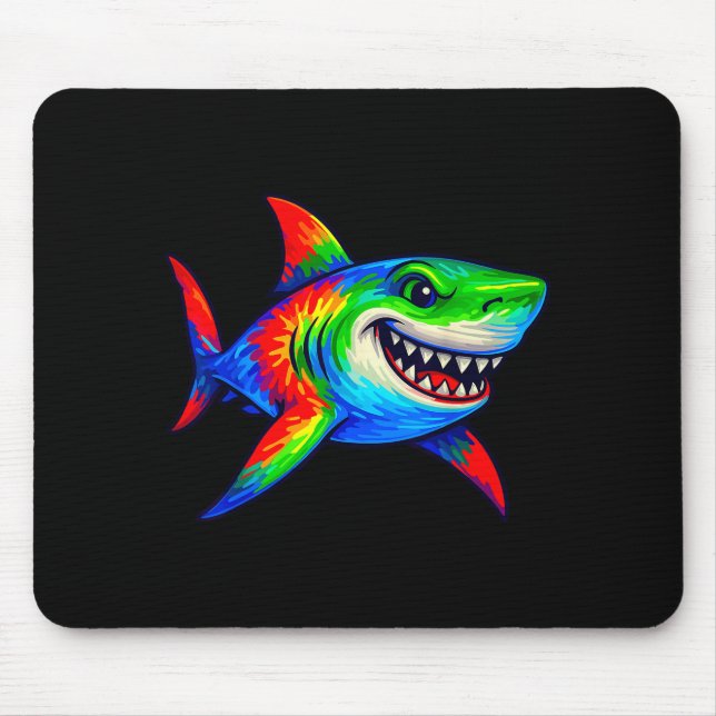 Mousepad Tie-dye Shark Peace Sign Hipe  (Frente)