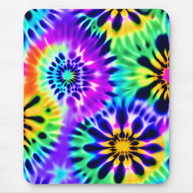 Mousepad Tie Dye Swirling Pattern Design (Frente)