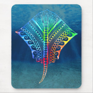 Mousepad Tie Dyed Tribal Stingray