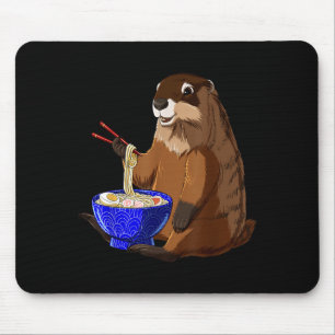 Mousepad Tigelas de Ramen Kawaii de Macarrão Japonês Funny 