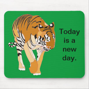 Mousepad Tiger Andando Sua Mensagem Mouseads