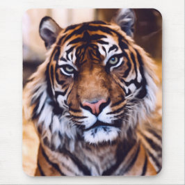 Mousepad Tiger Cat Fecha Vida Selvagem Pintada