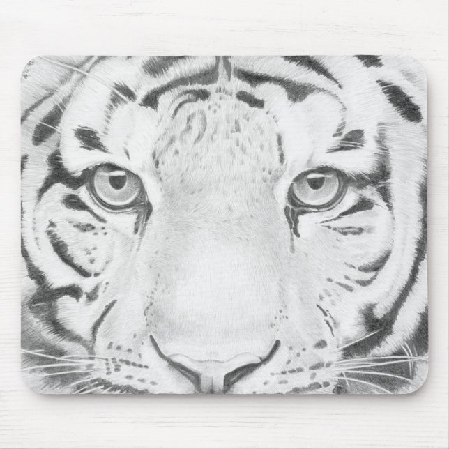 Mousepad Tiger Closeup Trabalho de arte (Frente)