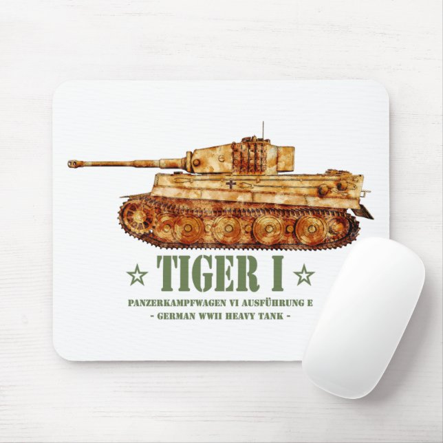 Mousepad Tiger I Guerra Mundial 2 Panzer Alemão de Tanque P (Com mouse)